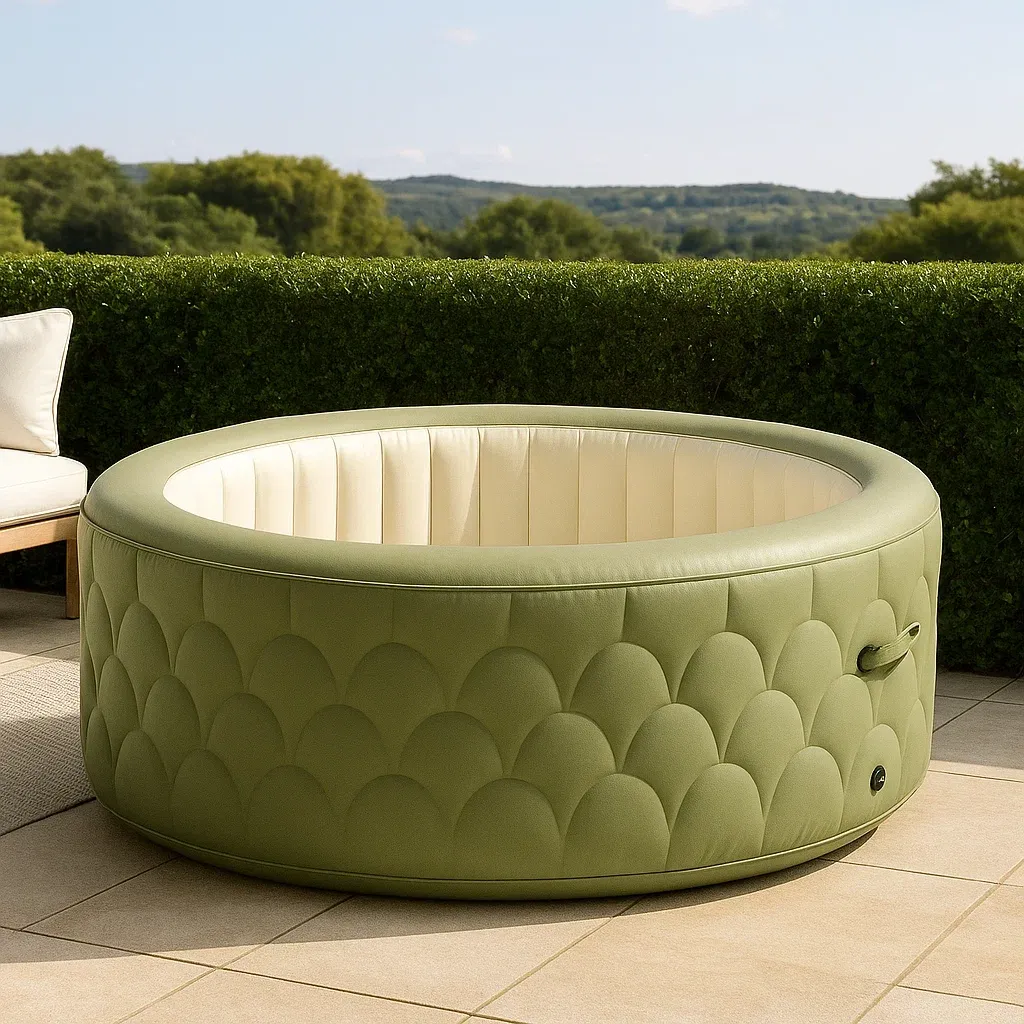 Spa gonflable 180x180x70 cm vert olive/beige pour 4 personnes GBgRJoN325GI-Meuzen