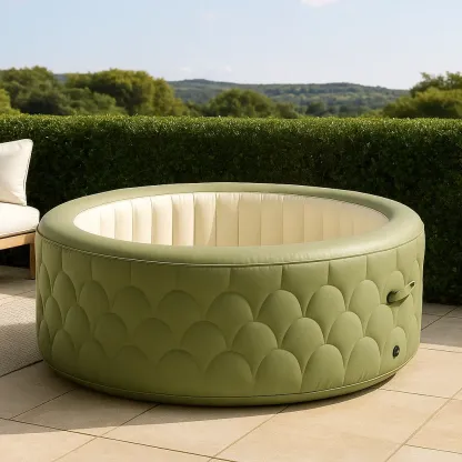 Spa gonflable 180x180x70 cm vert olive/beige pour 4 personnes GBgRJoN325GI-Meuzen