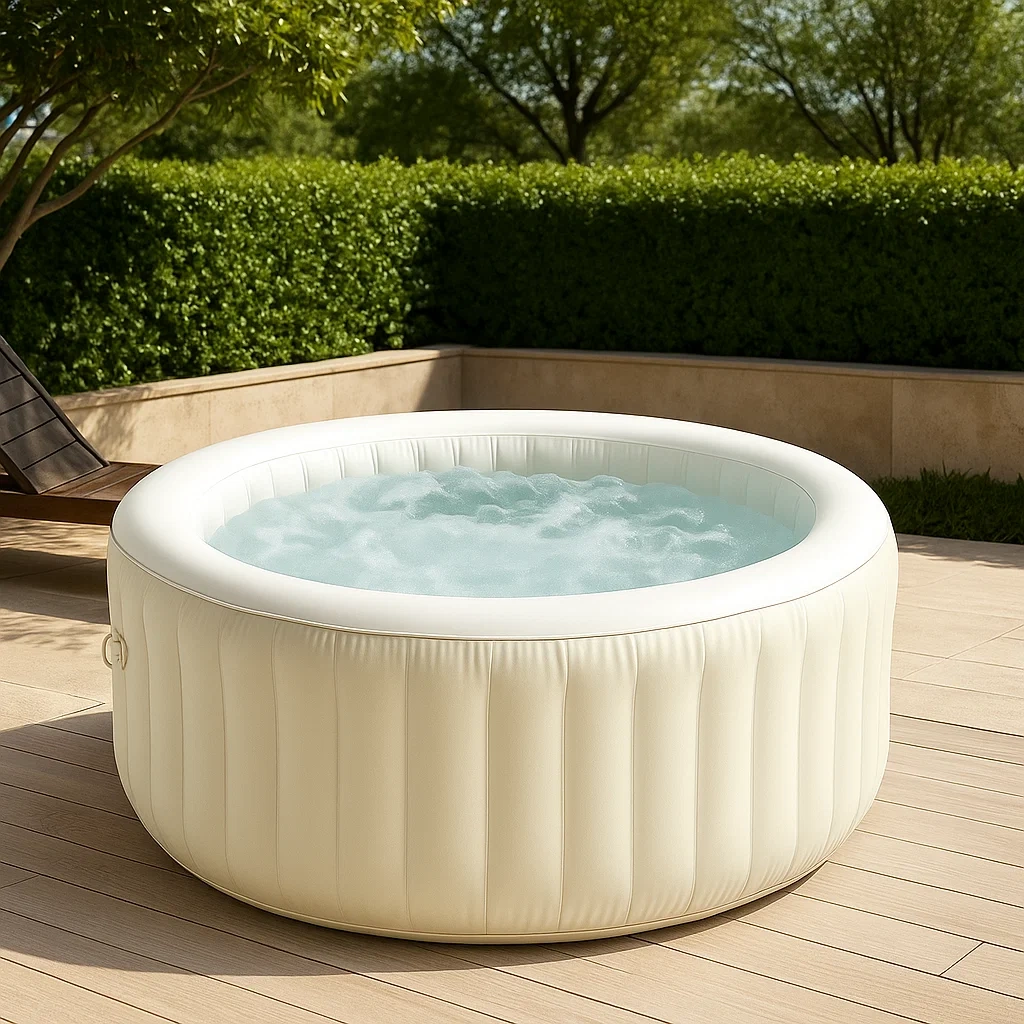 Spa gonflable 196x196x71 cm blanc pour 4 personnes ihluVRR326tj-Meuzen
