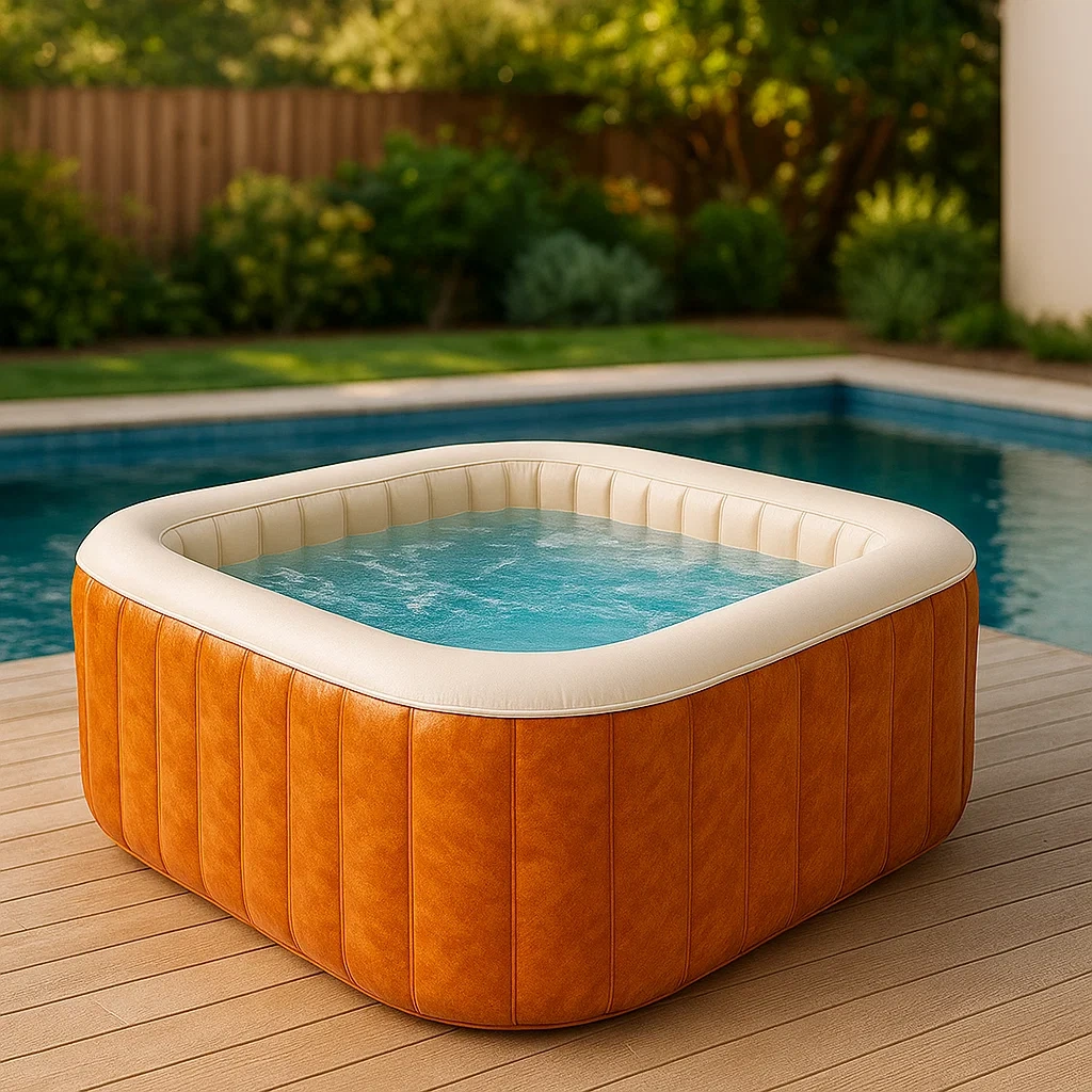 Spa gonflable 180x180x70 cm orange/blanc 4 personnes xKeHmHP328rP-Meuzen