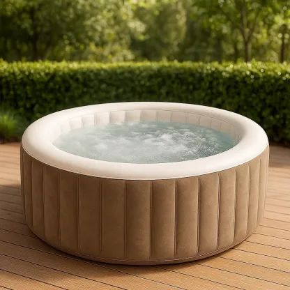 Spa gonflable 200x200x70 cm, beige/blanc, 4 personnes EeqtdLQ329Zc-Meuzen