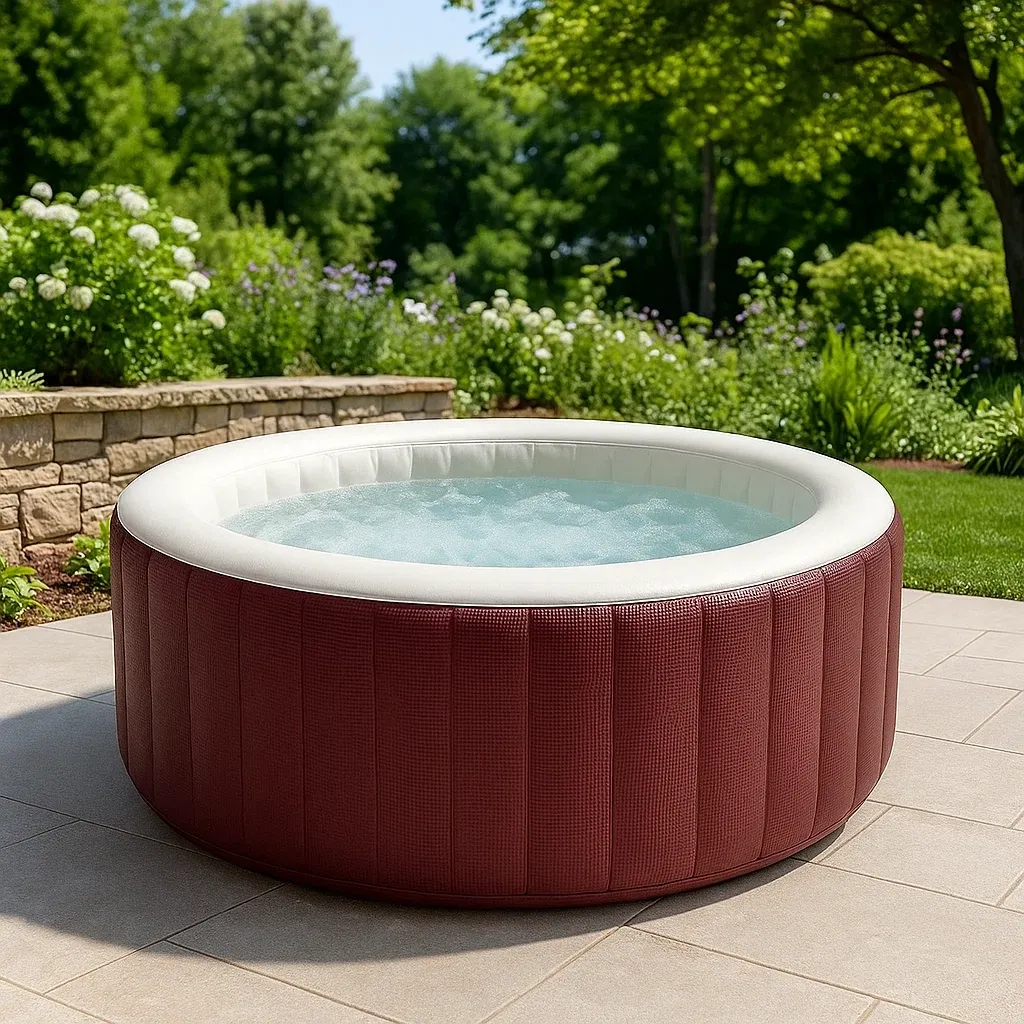 Spa gonflable 180x180x71 cm bordeaux/blanc, pour 4 personnes fVyxJSn330gZ-Meuzen