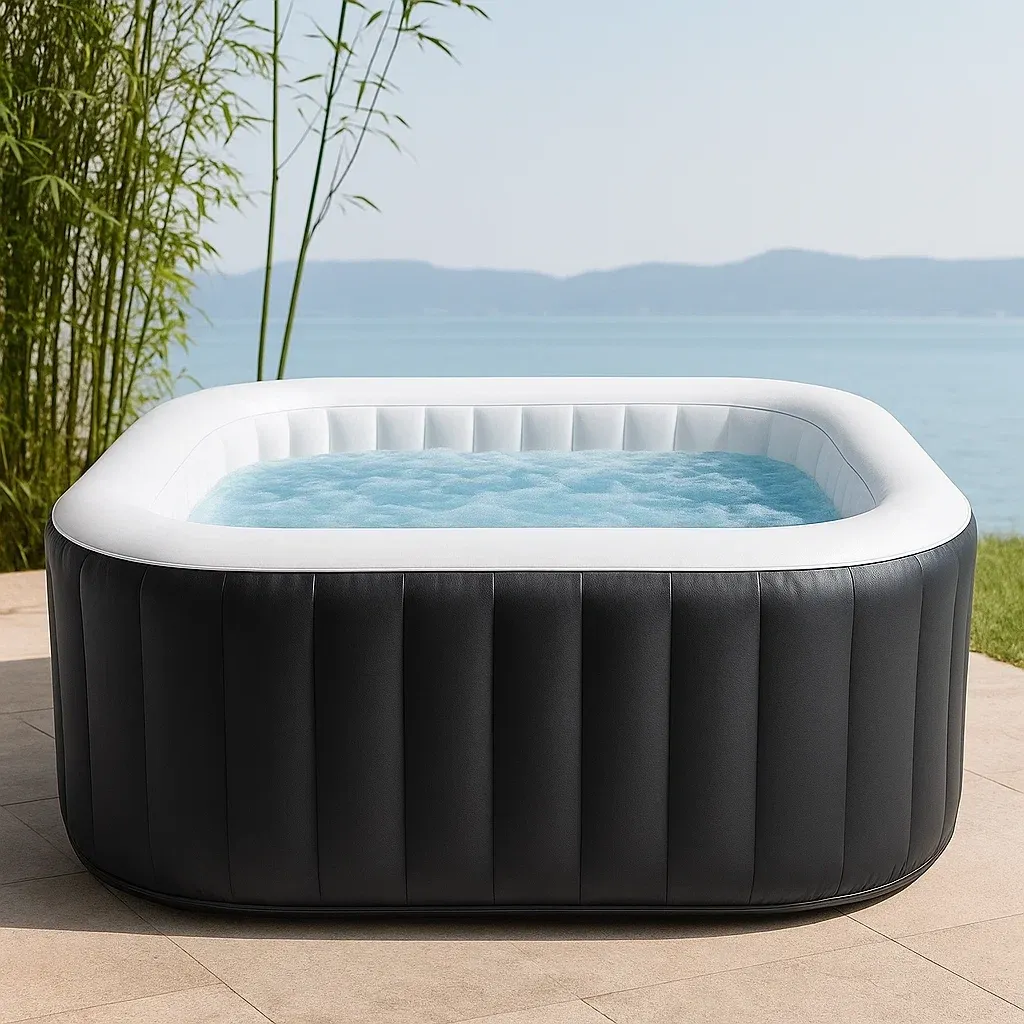 Spa gonflable 180x180x70 cm noir/blanc 4 personnes ubjCFLg334Fz-Meuzen