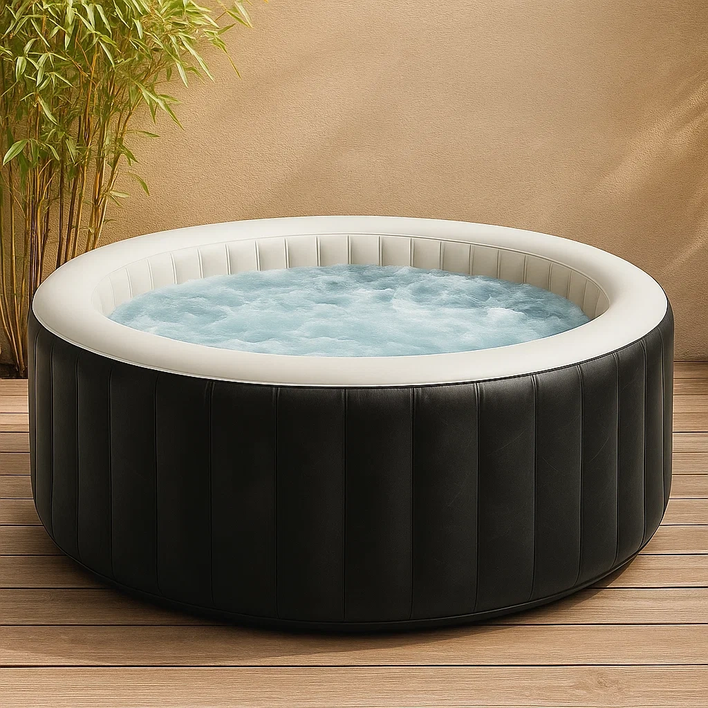 Spa gonflable 200x200x70 cm, noir/blanc, 4 personnes VUToYIQ335jC-Meuzen