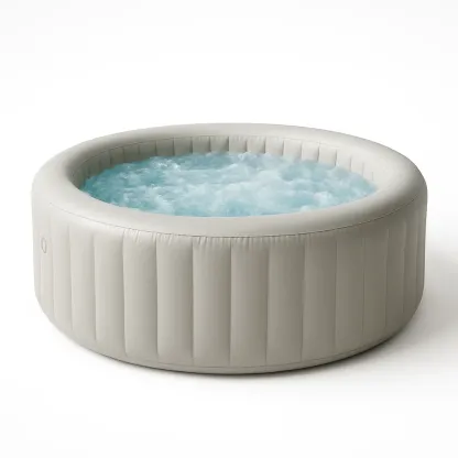 Spa gonflable 180x180x66 cm gris clair pour 4 personnes GgZisOb296AP-Meuzen