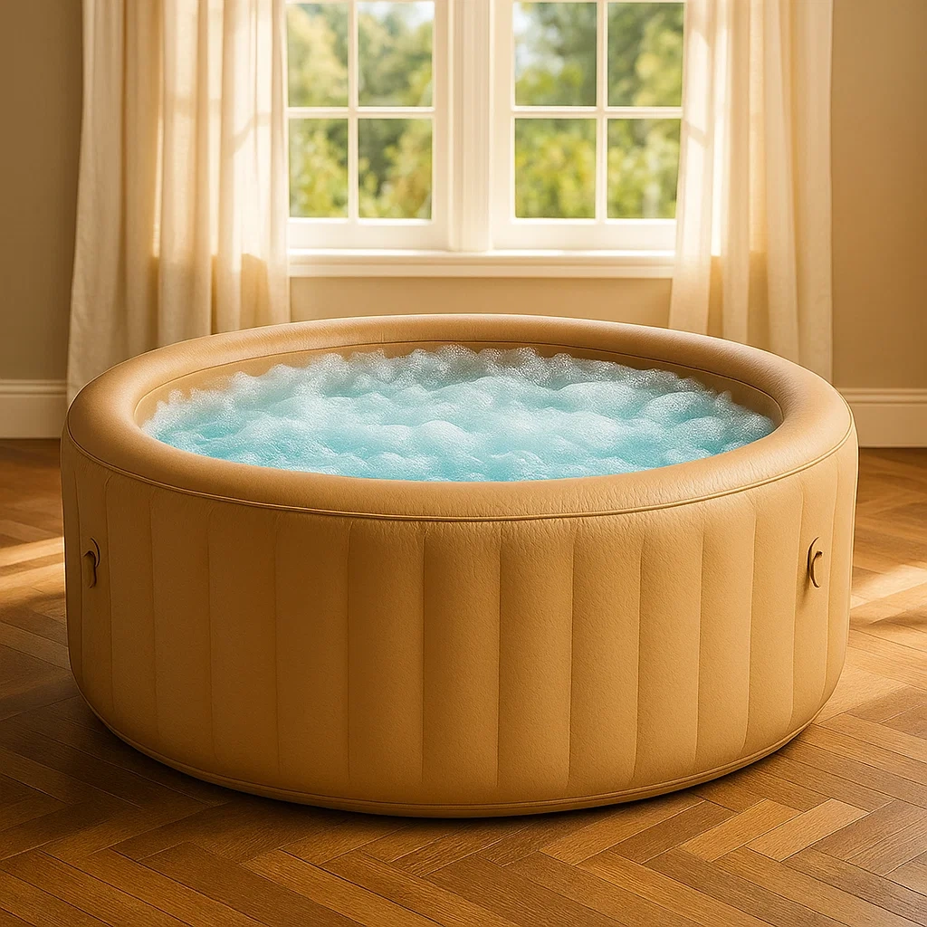 Spa gonflable 180x180x66 cm marron clair pour 4 personnes TbTjkzV344za-Meuzen