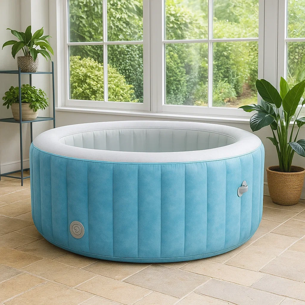 Spa gonflable 200x200x70 cm, bleu/blanc, 4 personnes jIUuNuL347Rw-Meuzen