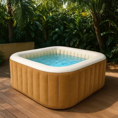 Spa gonflable 185x185x68 cm marron clair/ivoire pour 6 personnes tkEgFAl349rT-Meuzen