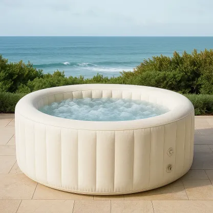 Spa gonflable 180x180x66 cm blanc cassé pour 4 personnes QGgmhWd350bZ-Meuzen