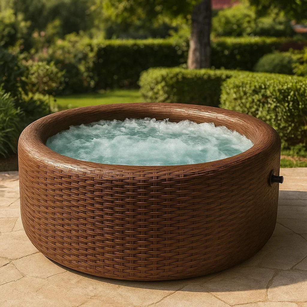 Spa gonflable 180x180x66 cm marron foncé 4 personnes sUfeIJL351gM-Meuzen