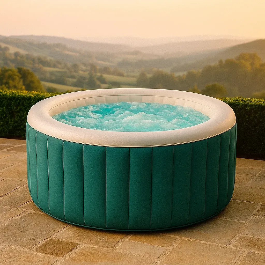 Spa gonflable 196x196x71 cm vert/Blanc, pour 4 personnes cRpzwXp354Zt-Meuzen