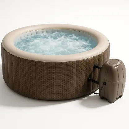 Spa gonflable 196x196x71 cm beige/marron pour 4 personnes DtUObTe302Ae-Meuzen