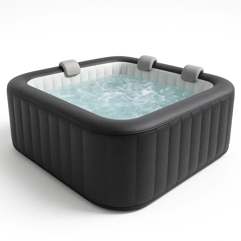 Spa gonflable 200x200x70 cm, noir/blanc, 4 personnes tXsqNtJ305Lo-Meuzen