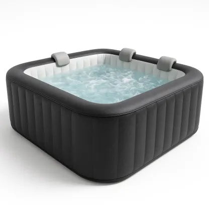 Spa gonflable 200x200x70 cm, noir/blanc, 4 personnes tXsqNtJ305Lo-Meuzen
