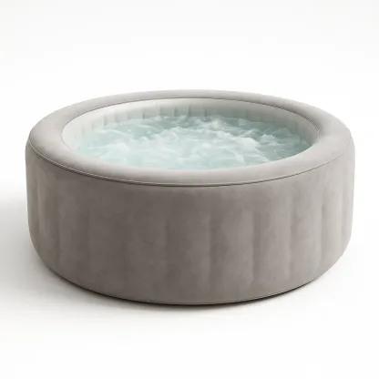 Spa gonflable 180x180x66 cm gris/blanc 4 personnes waSoaAN309cK-Meuzen