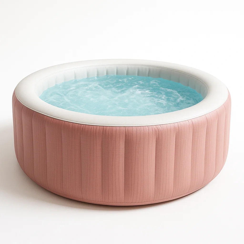 Spa gonflable 200x200x70 cm, rose/blanc, 4 personnes RZELWFB311rJ-Meuzen