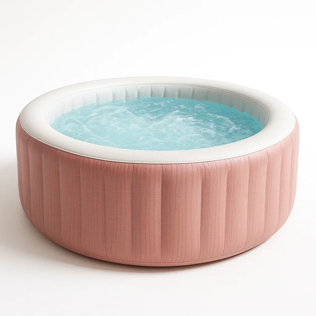 Spa gonflable 200x200x70 cm, rose/blanc, 4 personnes RZELWFB311rJ-Meuzen