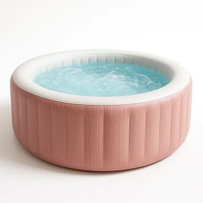 Spa gonflable 200x200x70 cm, rose/blanc, 4 personnes RZELWFB311rJ-Meuzen