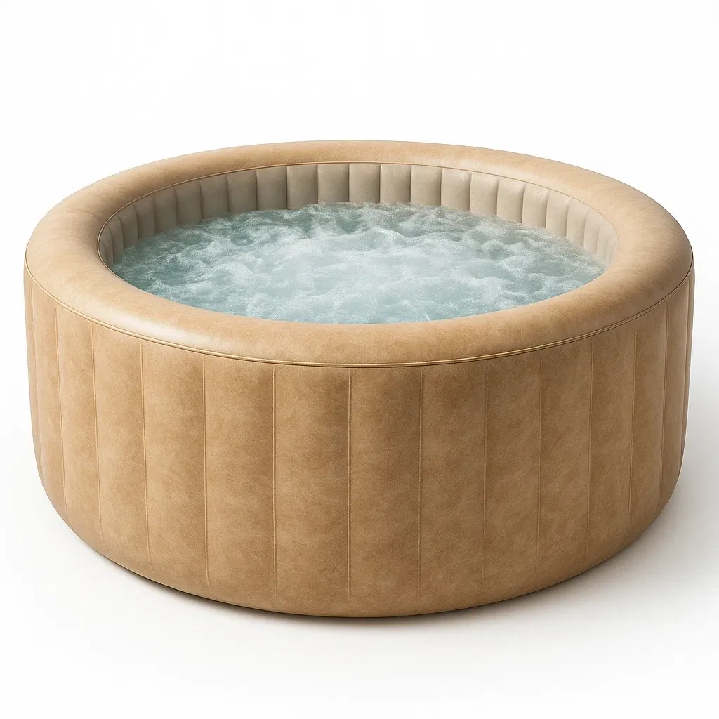 Spa gonflable 196x196x71 cm beige/marron clair pour 4 personnes ssCENaZ313iQ-Meuzen