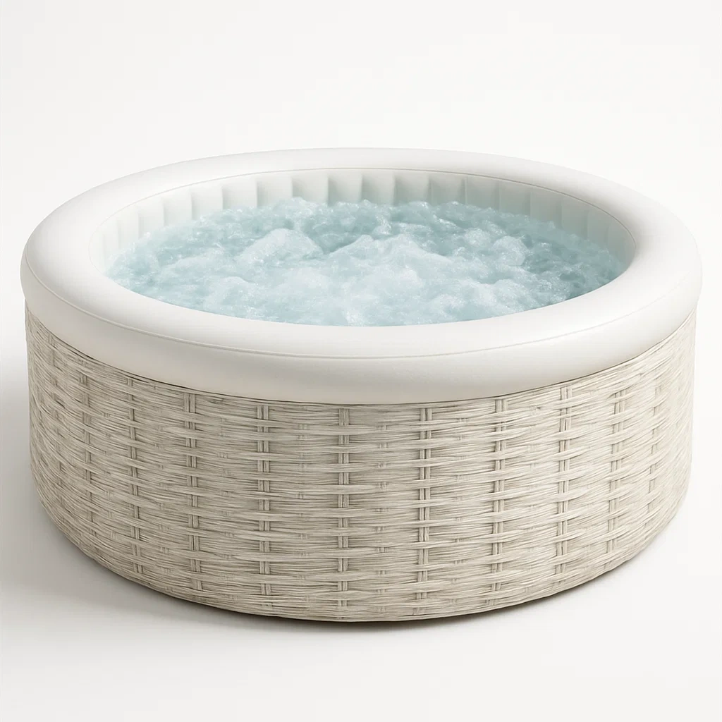 Spa gonflable 180x180x66 cm beige/blanc 4 personnes ysJIfDu315YO-Meuzen