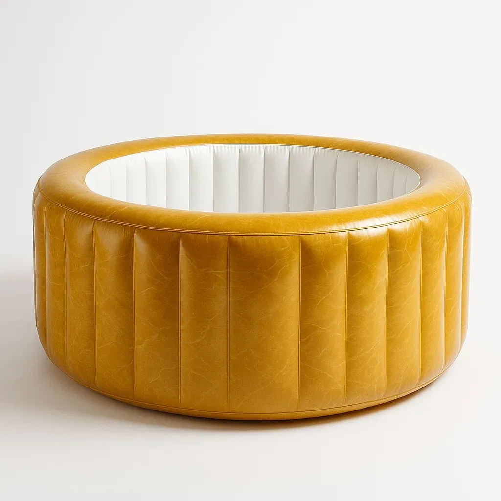 Spa gonflable 180x180x70 cm jaune/blanc 4 personnes yqCOfen316ss-Meuzen