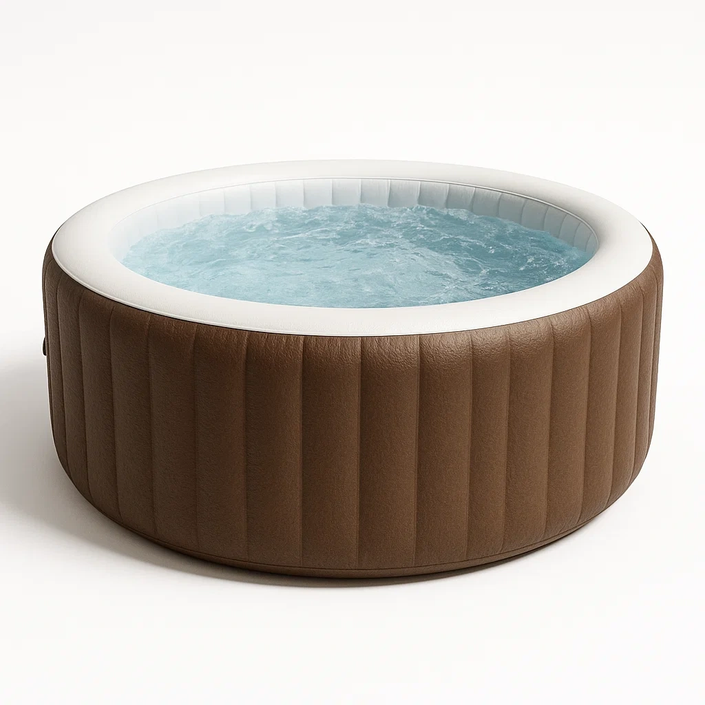 Spa gonflable 180x180x71 cm brun/blanc, pour 4 personnes cULrrNZ318zh-Meuzen