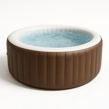 Spa gonflable 180x180x71 cm brun/blanc, pour 4 personnes cULrrNZ318zh-Meuzen