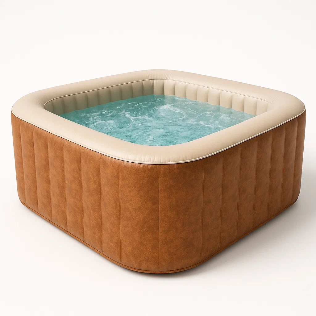 Spa gonflable 175x175x70 cm marron/beige pour 4 personnes IGCThSR319mT-Meuzen