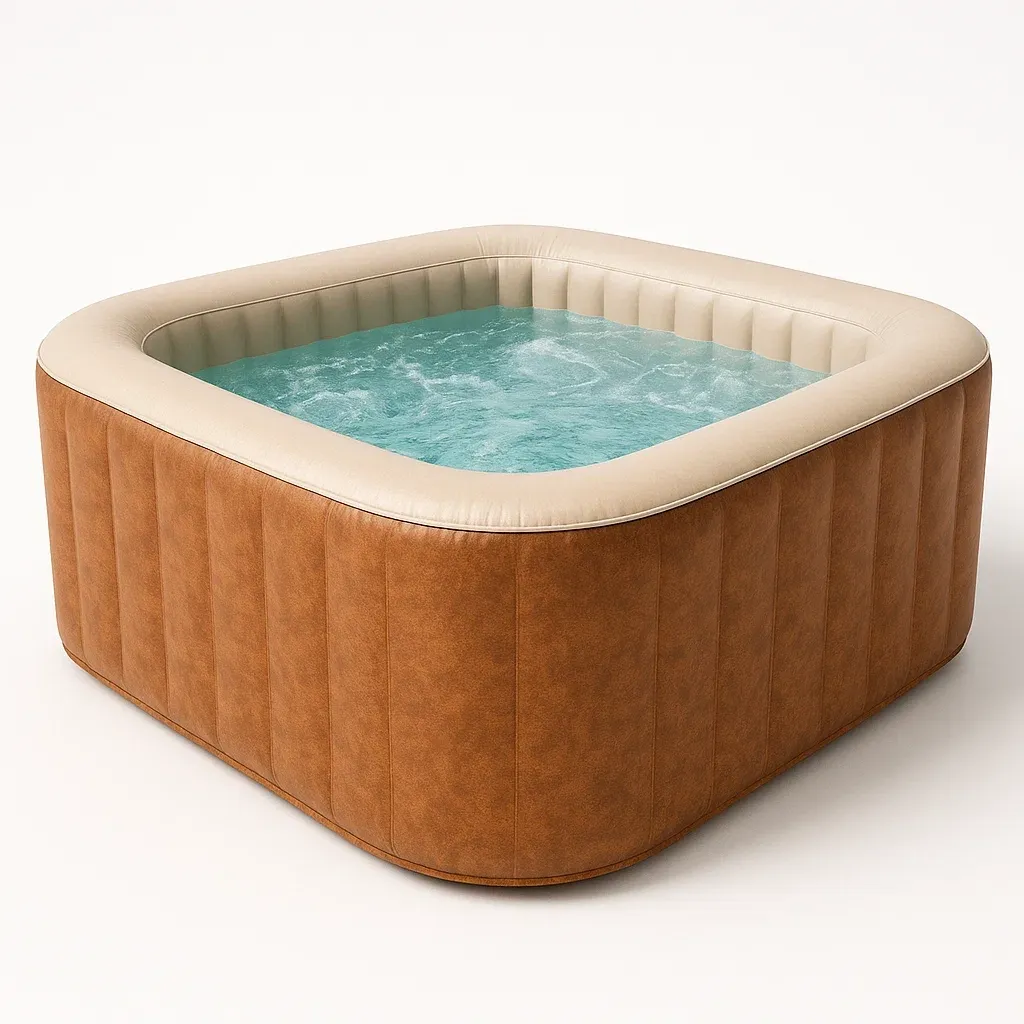 Spa gonflable 175x175x70 cm marron/beige pour 4 personnes IGCThSR319mT-Meuzen