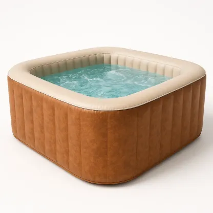 Spa gonflable 175x175x70 cm marron/beige pour 4 personnes IGCThSR319mT-Meuzen