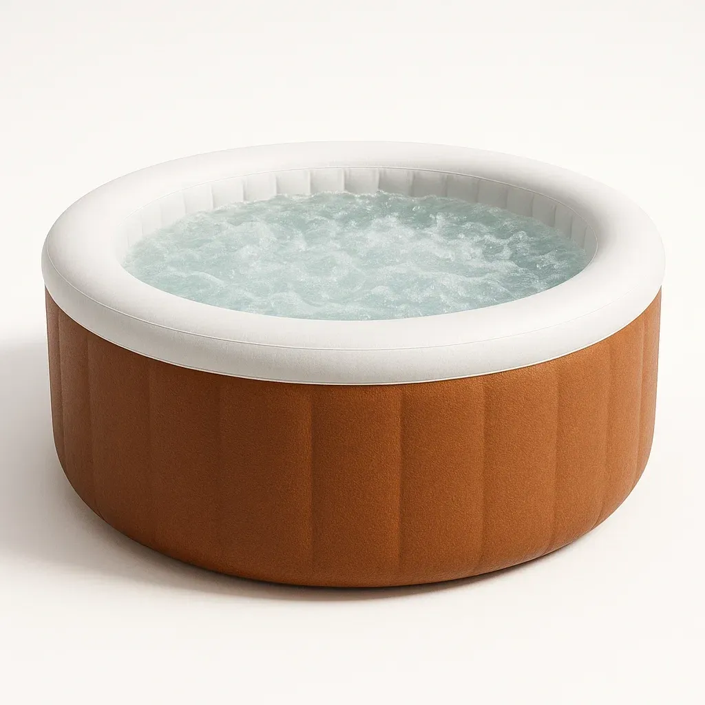 Spa gonflable 196x196x71 cm marron/blanc pour 4 personnes BDHMcOx320ow-Meuzen