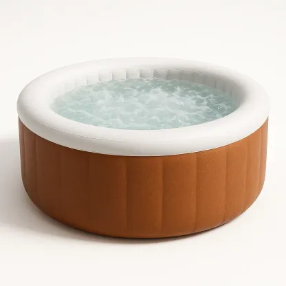 Spa gonflable 196x196x71 cm marron/blanc pour 4 personnes BDHMcOx320ow-Meuzen