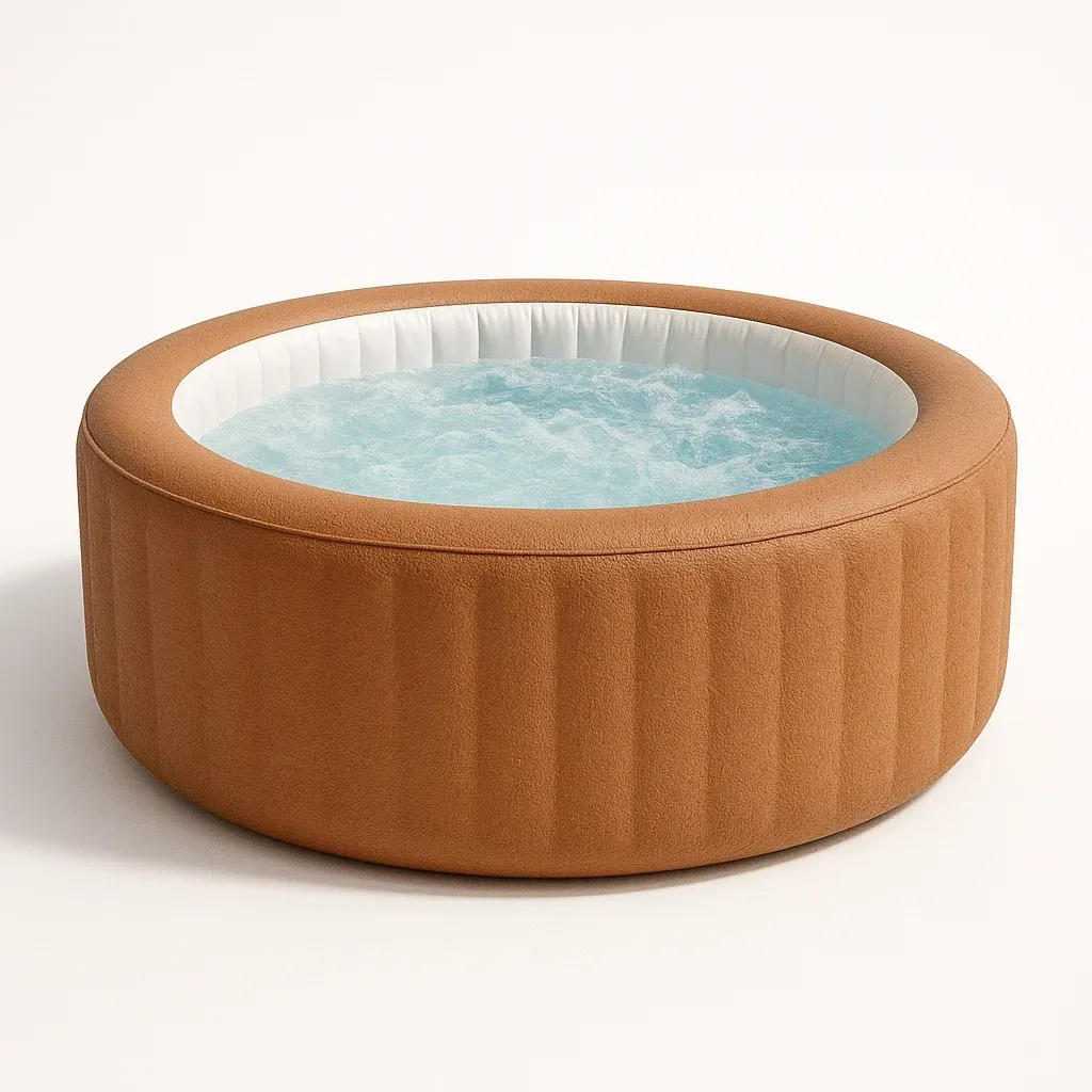 Spa gonflable 180x180x66 cm brun/blanc 4 personnes OMSMzQh321rK-Meuzen