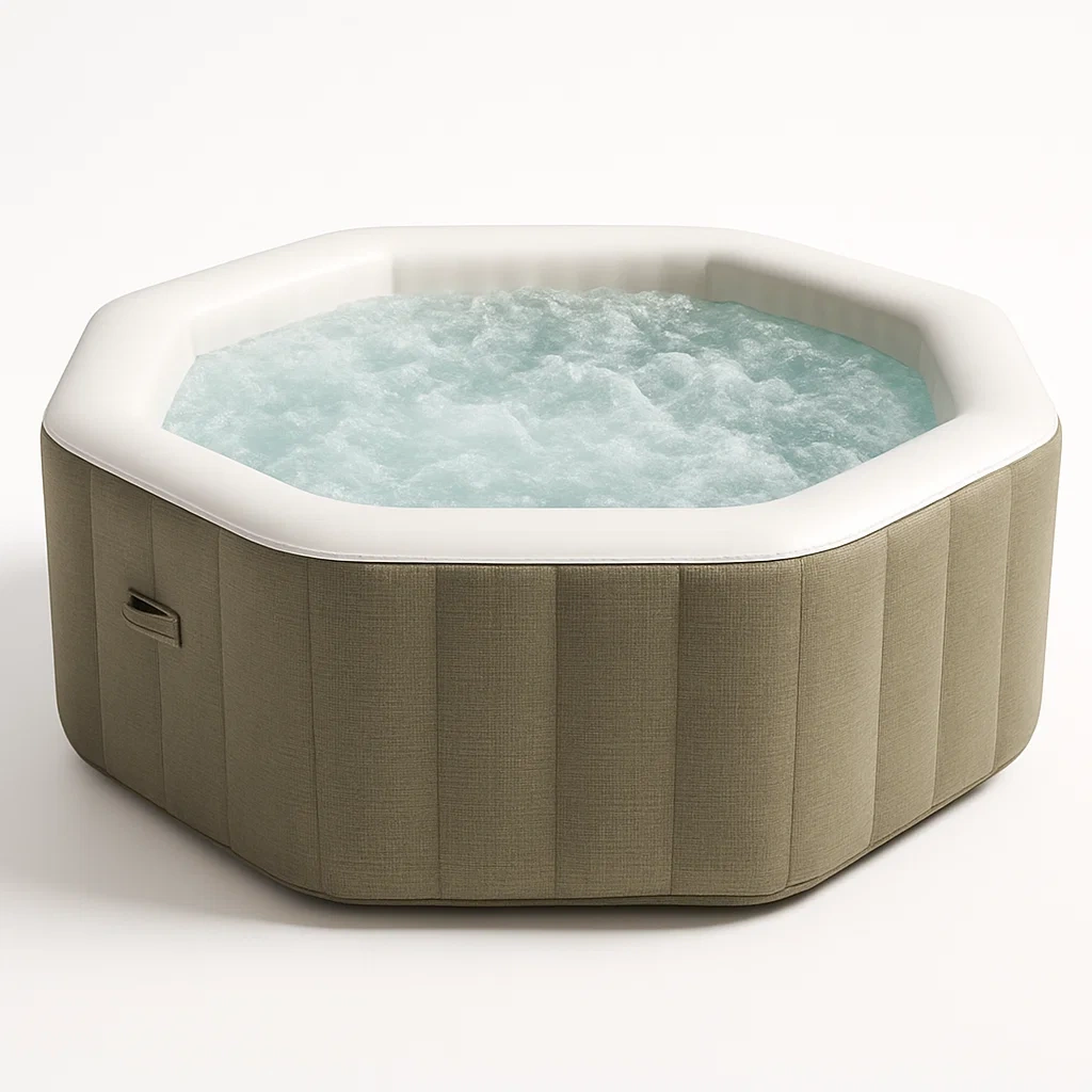 Spa gonflable 200x200x70 cm, beige/blanc, 4 personnes iSoHpWs323EU-Meuzen