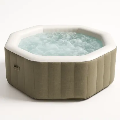 Spa gonflable 200x200x70 cm, beige/blanc, 4 personnes iSoHpWs323EU-Meuzen