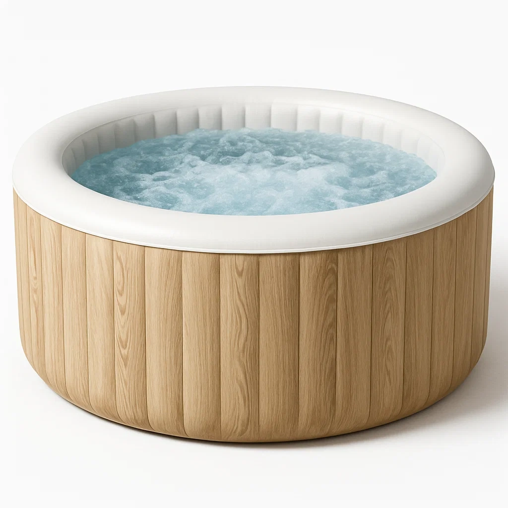 Spa gonflable 180x180x71 cm bois clair/blanc, pour 4 personnes lBkjABU324uR-Meuzen