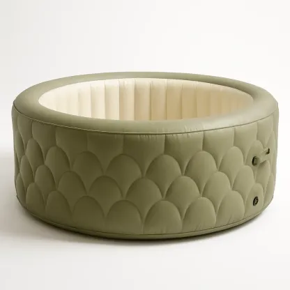 Spa gonflable 180x180x70 cm vert olive/beige pour 4 personnes GBgRJoN325GI-Meuzen