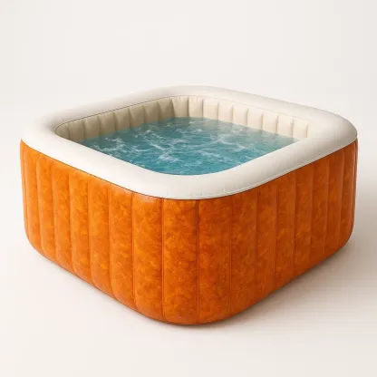 Spa gonflable 180x180x70 cm orange/blanc 4 personnes xKeHmHP328rP-Meuzen