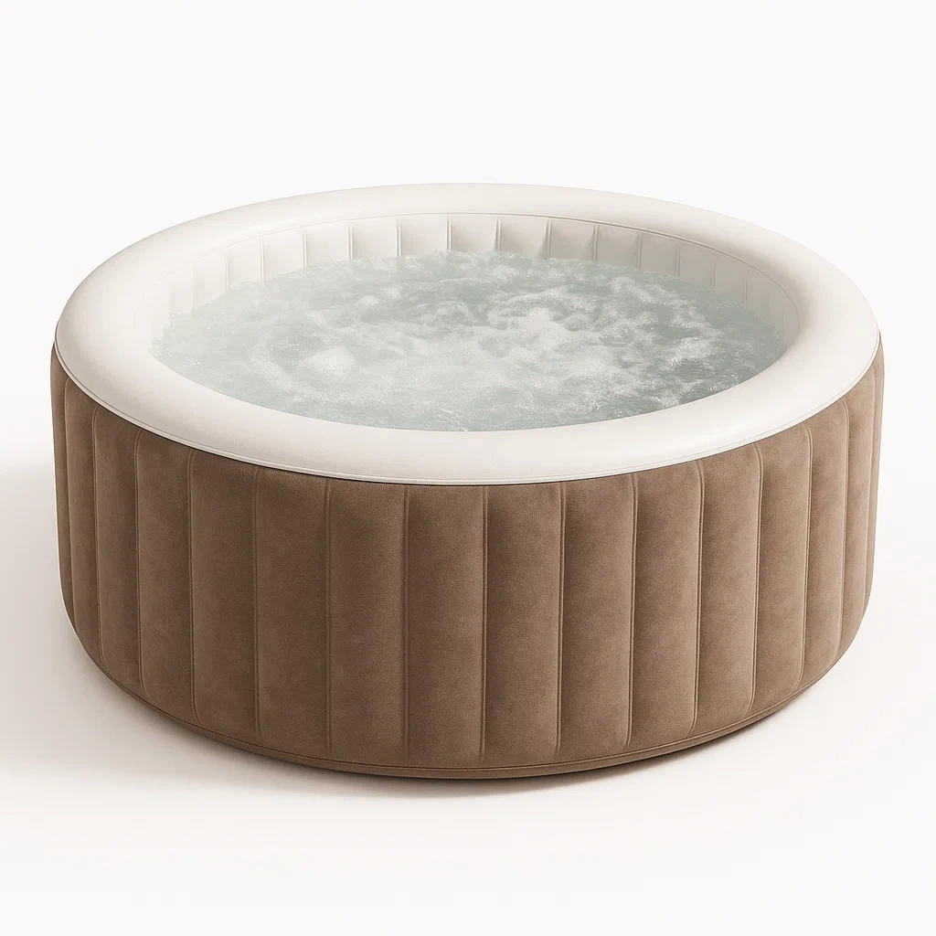 Spa gonflable 200x200x70 cm, beige/blanc, 4 personnes EeqtdLQ329Zc-Meuzen