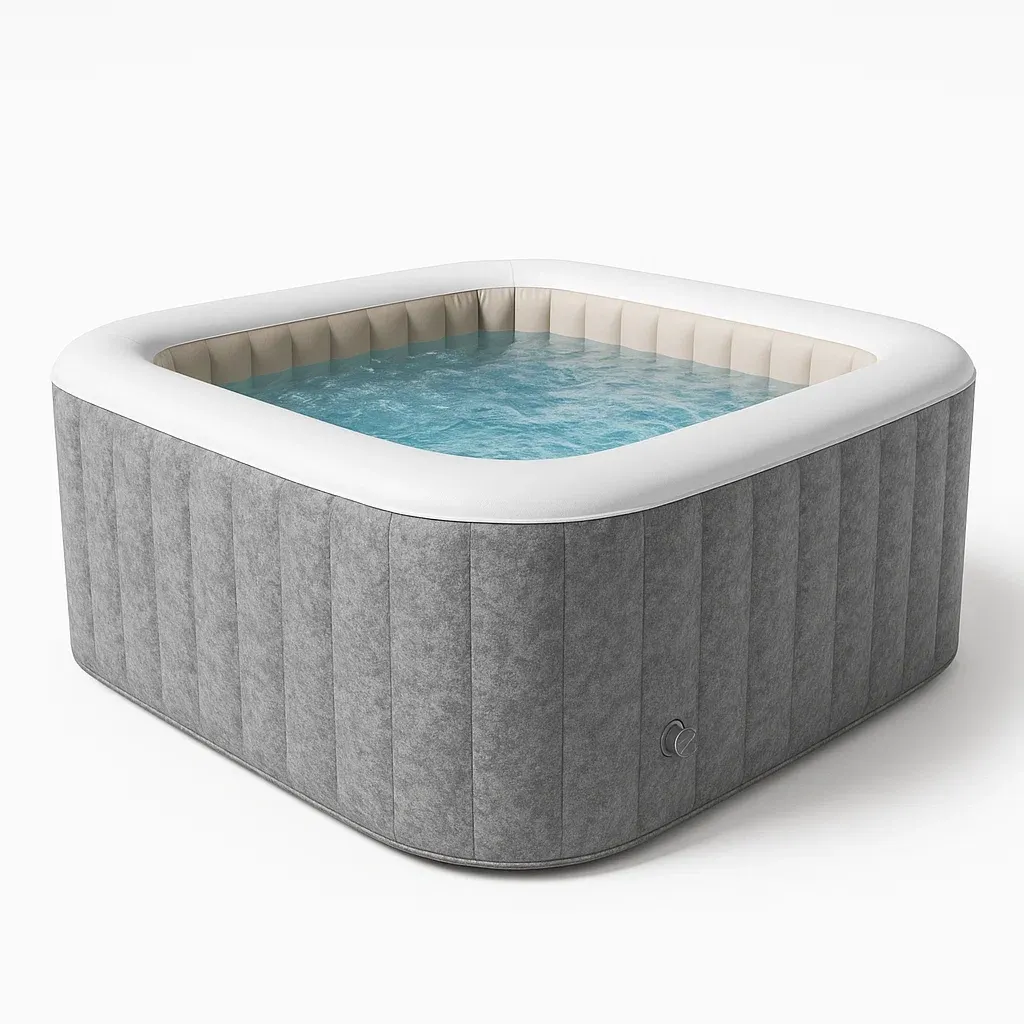 Spa gonflable 185x185x70 cm gris/blanc pour 6 personnes jNJflkp331oI-Meuzen