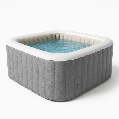 Spa gonflable 185x185x70 cm gris/blanc pour 6 personnes jNJflkp331oI-Meuzen