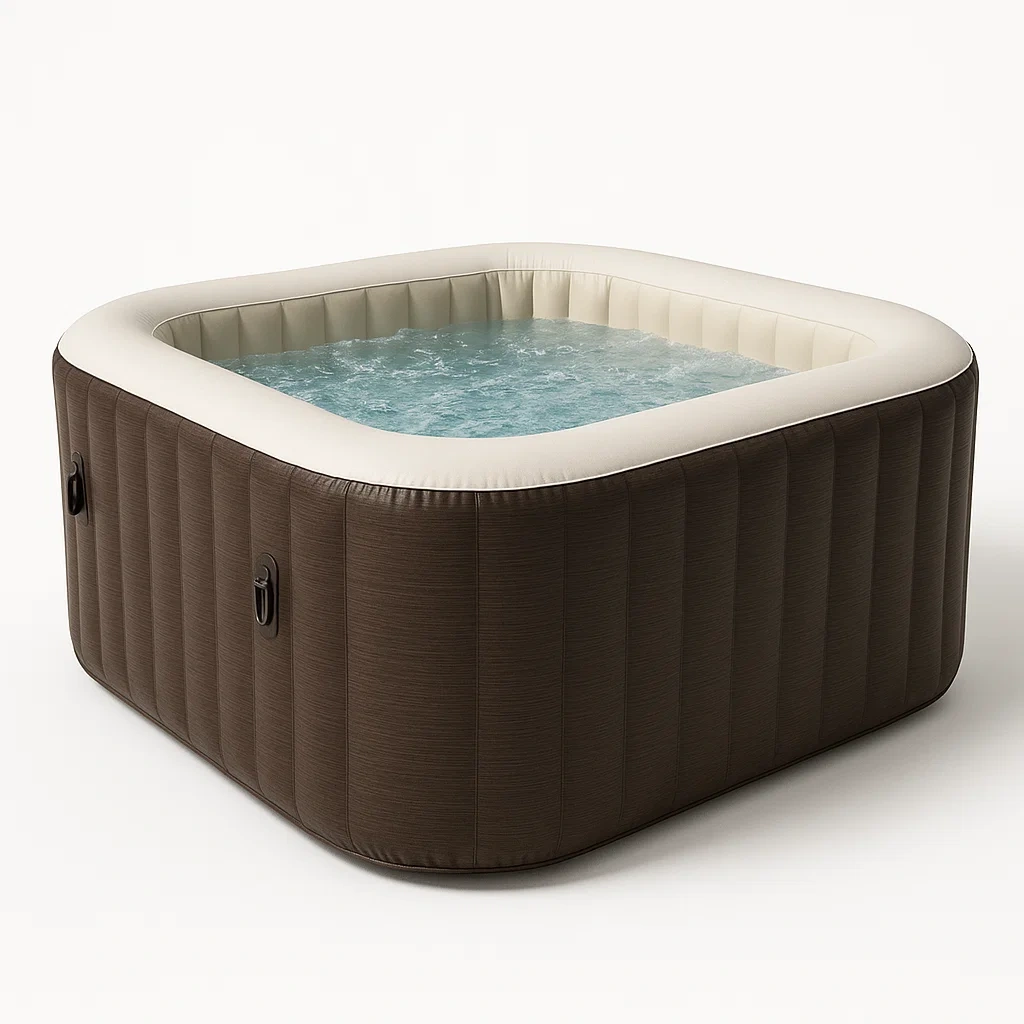 Spa gonflable 180x180x71 cm brun/beige, pour 4 personnes tGCPKsj336Sv-Meuzen