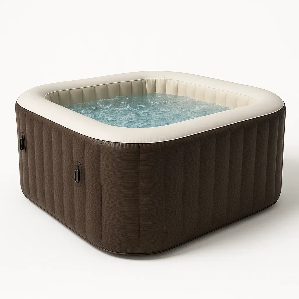 Spa gonflable 180x180x71 cm brun/beige, pour 4 personnes tGCPKsj336Sv-Meuzen