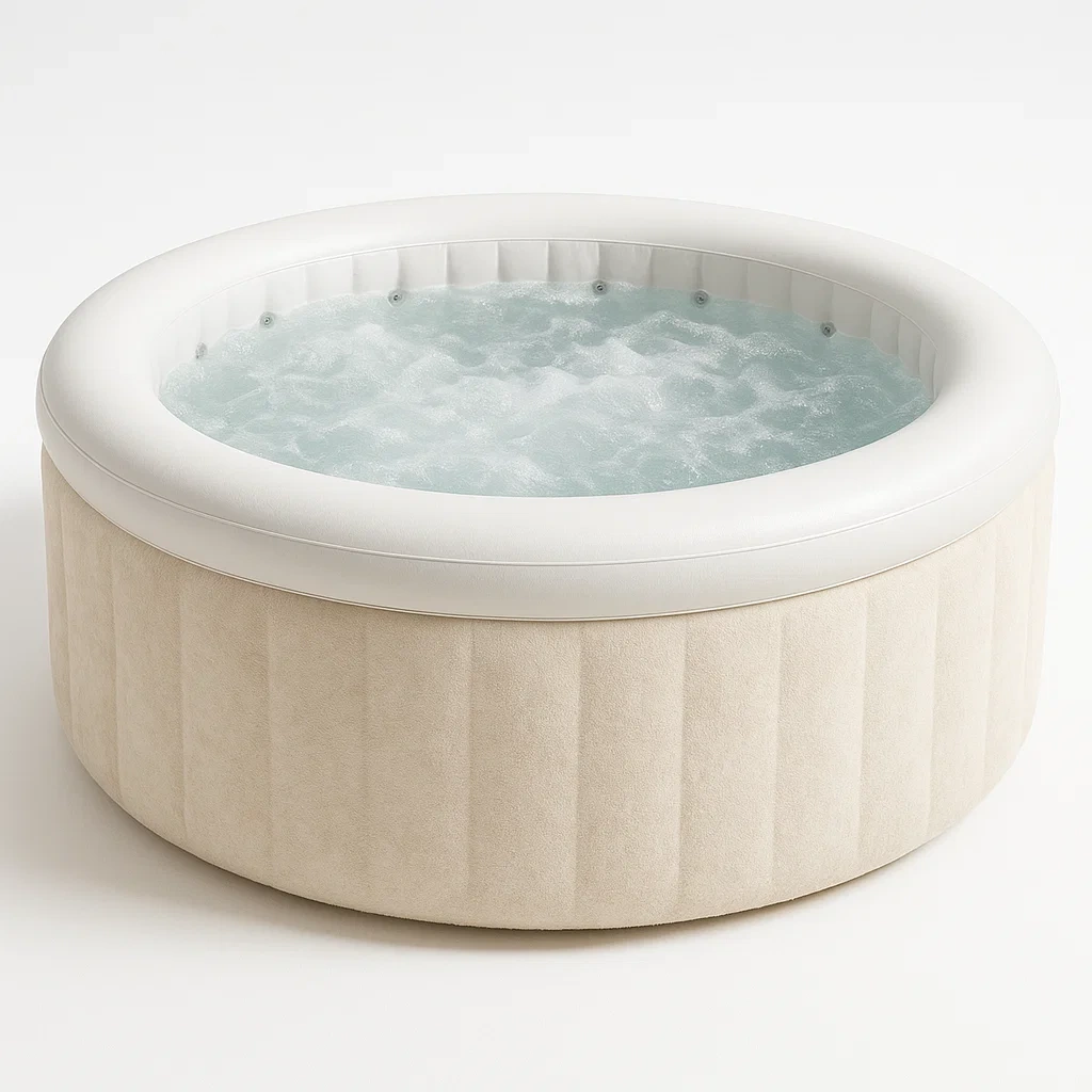 Spa gonflable 180x180x66 cm beige/blanc pour 4 personnes stHzhXZ337Ch-Meuzen