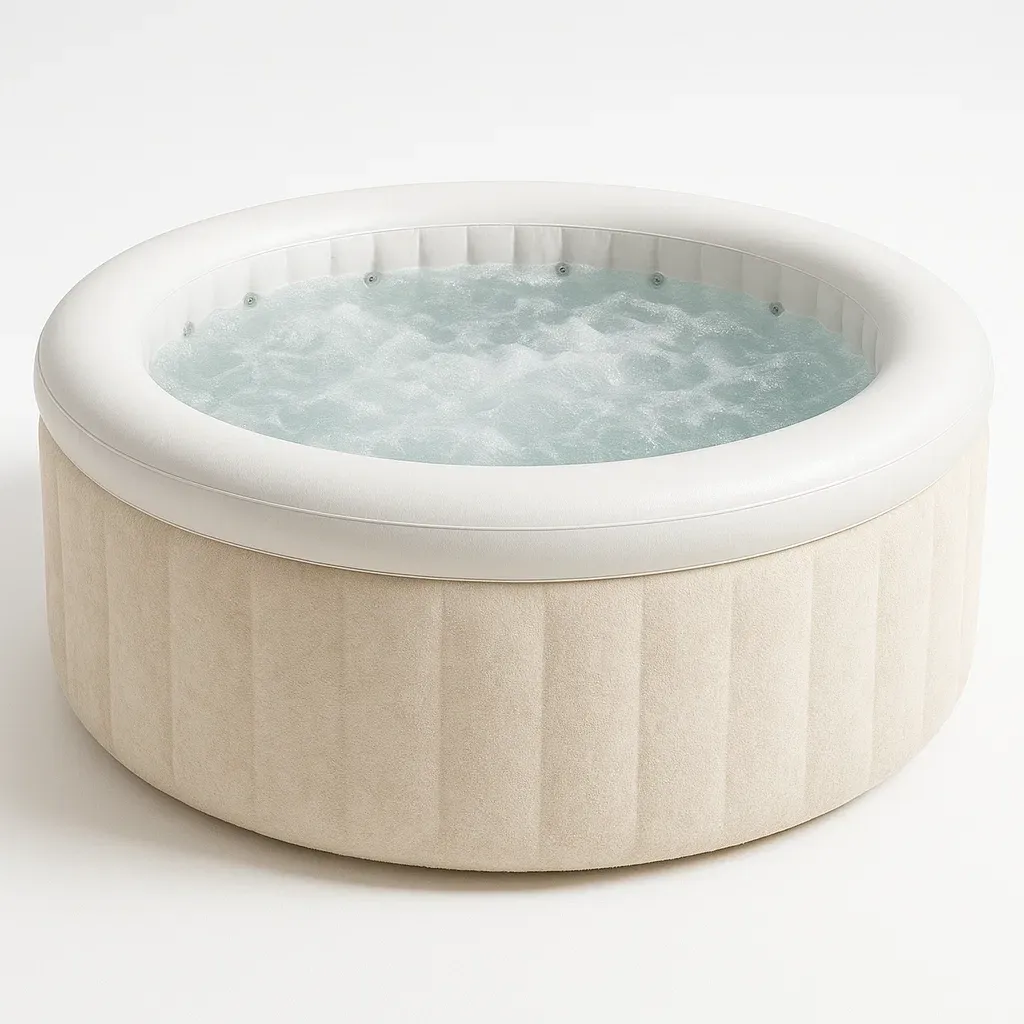 Spa gonflable 180x180x66 cm beige/blanc pour 4 personnes stHzhXZ337Ch-Meuzen