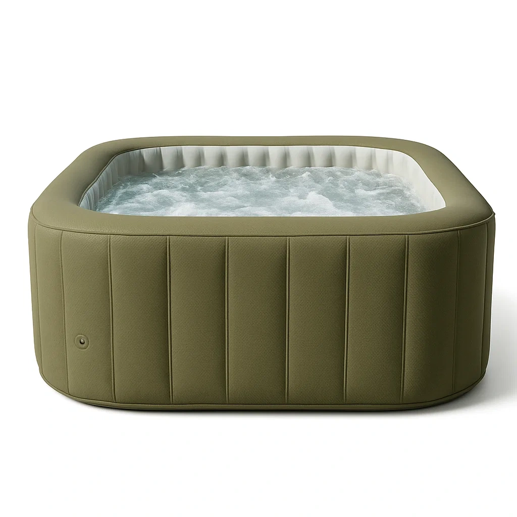 Spa gonflable 185x185x68 cm vert/blanc pour 4 personnes sdhAGEE338Zz-Meuzen