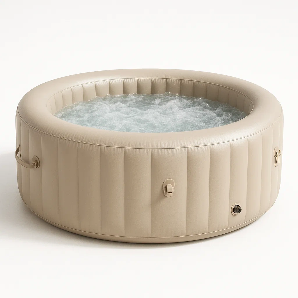 Spa gonflable 180x180x66 cm sable pour 4 personnes GGzKxRd343bK-Meuzen