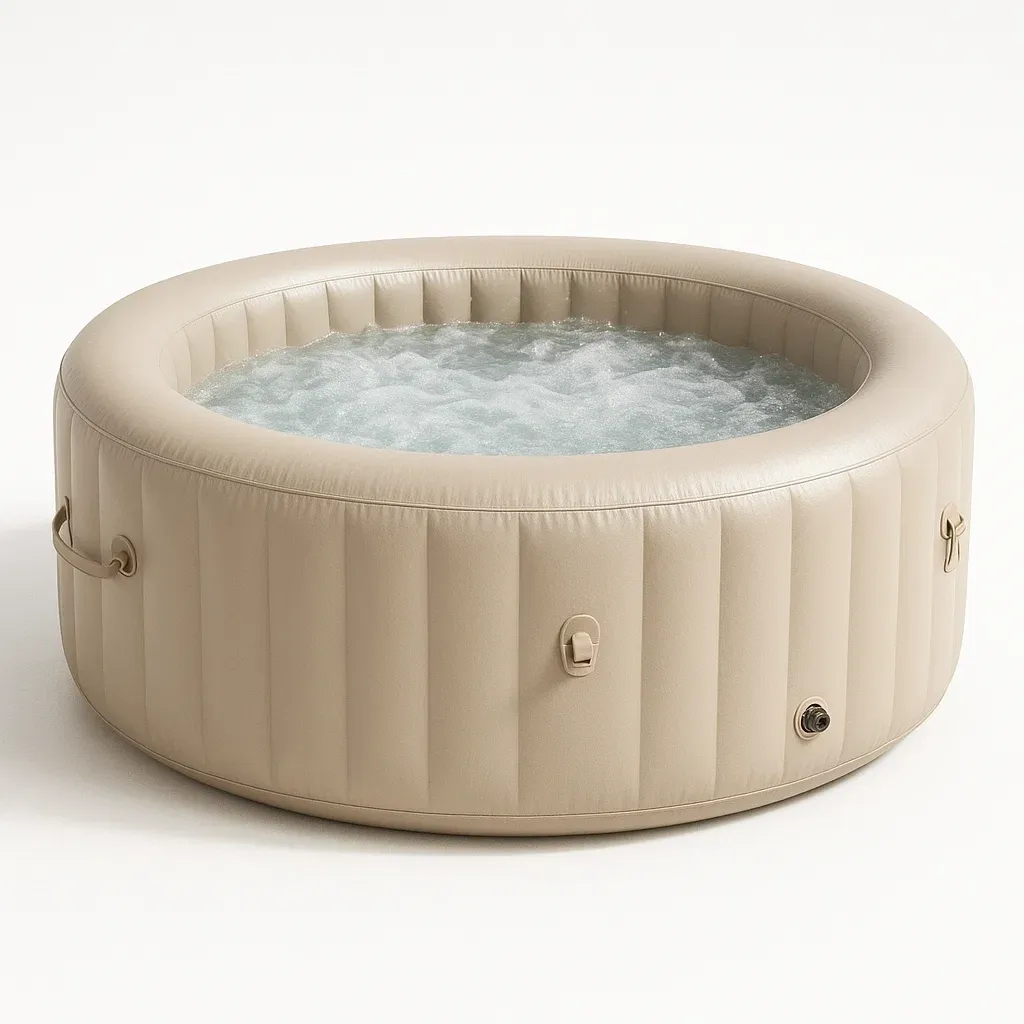 Spa gonflable 180x180x66 cm sable pour 4 personnes GGzKxRd343bK-Meuzen