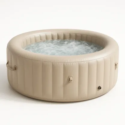 Spa gonflable 180x180x66 cm sable pour 4 personnes GGzKxRd343bK-Meuzen