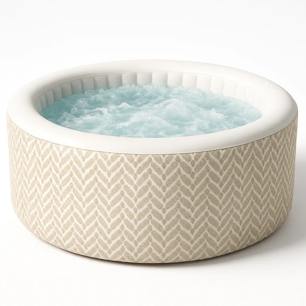 Spa gonflable 196x196x71 cm beige/Blanc, pour 4 personnes CJTekul348LC-Meuzen